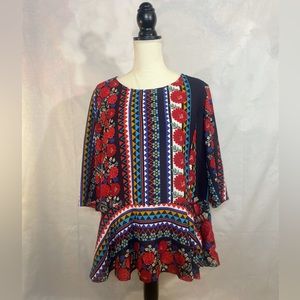 Simply Be; Size:US 18 | Floral Dress Design | Color: Red